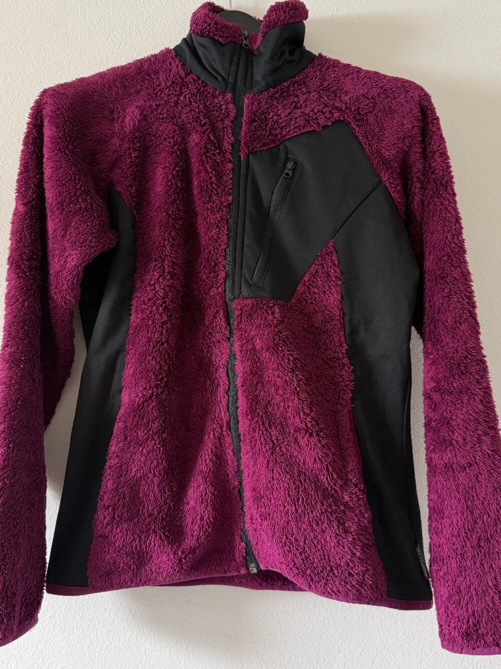 Columbia Women’s Plush Fleece Jacket Size Small Purple Black Full Zip Outdoor